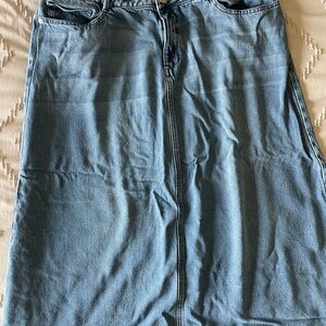 J. Jill Blue Denim Midi Skirt